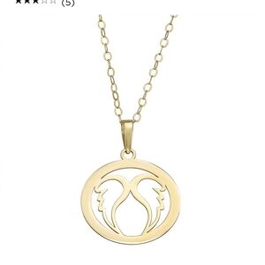 Gold Angel Wing Pendant Necklace